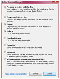 Delete Internet Explorer 11 History