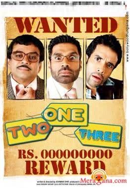 Poster of One+Two+Three+(2008)+-+(Hindi+Film)